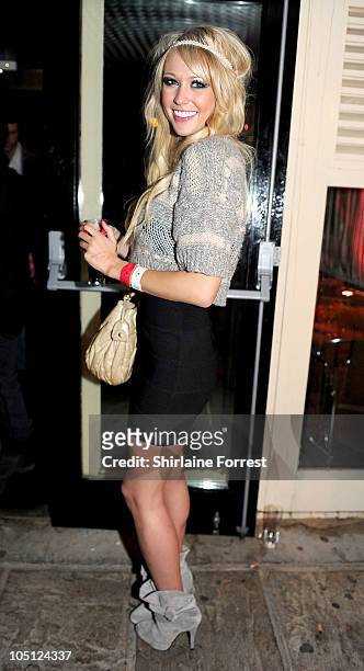 Big Brother 10 winner Sophie Reade attends Religion at Bijou night club on October 9, 2010 in Manchester, England.