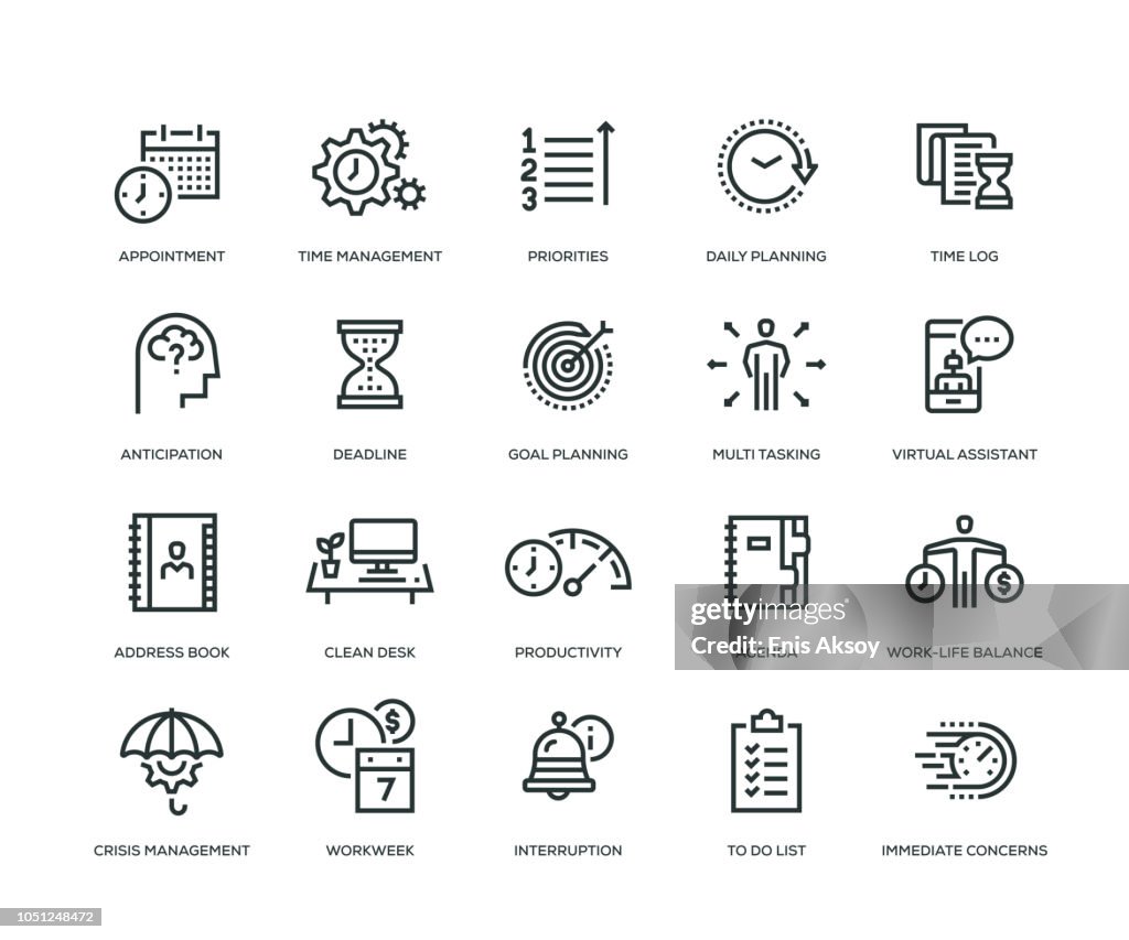 Time Management Icon Set