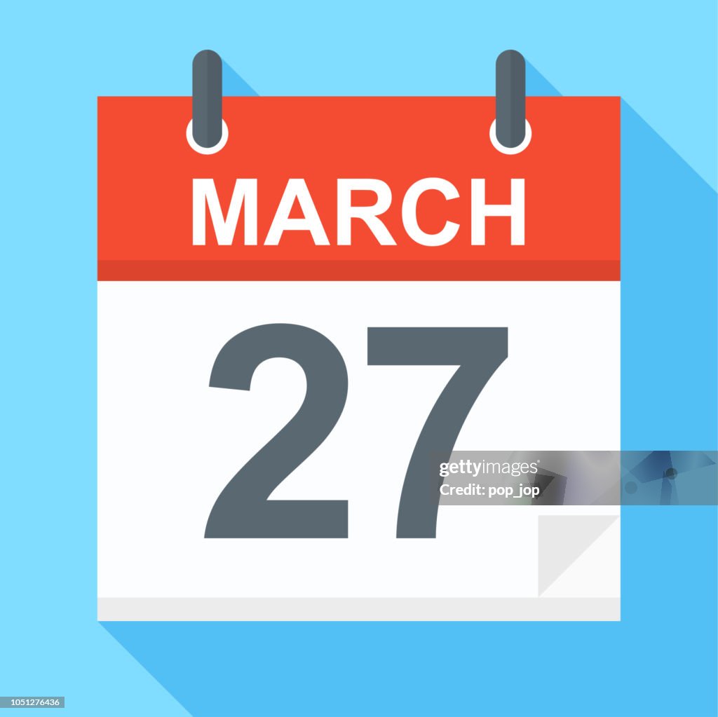 March 27 Calendar Icon High Res Vector Graphic Getty Images March 27 Calendar Icon High Res Vector Graphic Getty Images