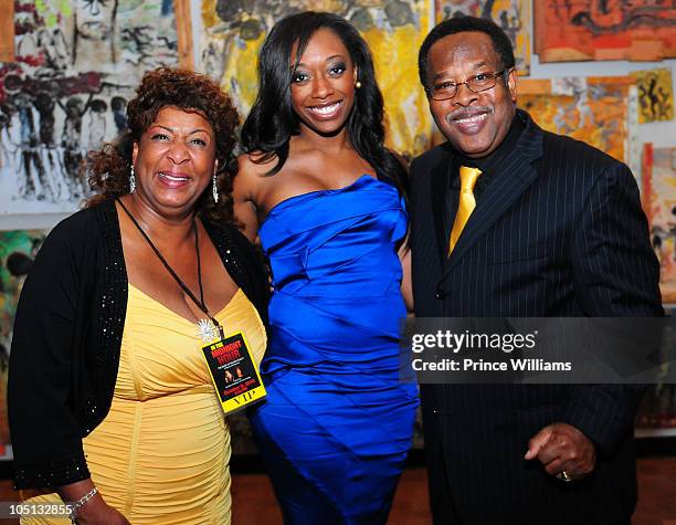 Brenda Pickett, Cici Kelly and Max Pickett attend the Spelman College scholarship benefit concert at Morehouse College Martin Luther King, Jr. Chapel...