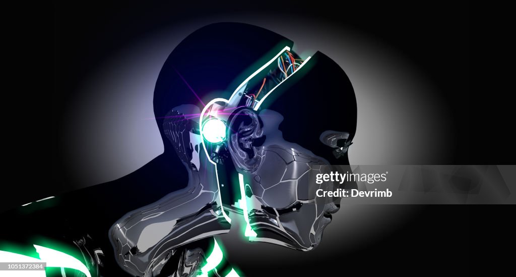Cyborg Check Profile View Of The Cyborg High-Res Stock Photo - Getty Images