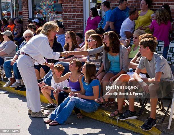 Oct. 09: U.S. Rep. Shelley Moore Capito, R-W.Va., greets the crowd as she walks in the Mountain State Forest Festival's Grand Feature Parade in...