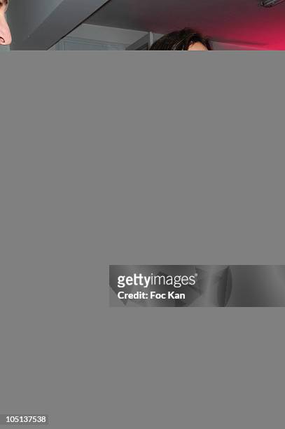 Singer Tamara Kaboutchek attends the Featherstone &Co 'GreenTs' Exhibition at the Magda Danysz Gallery on September 22, 2010 in Paris, France.