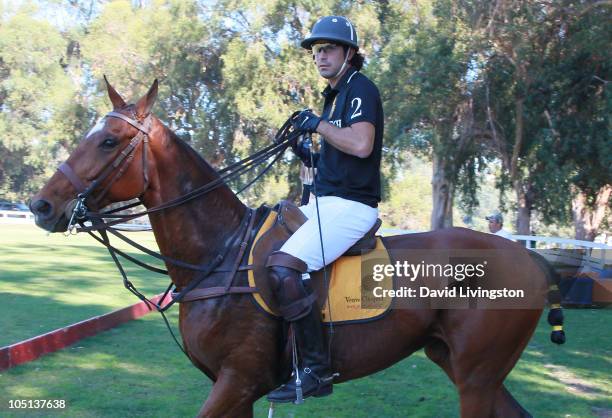 Polo player/model Nacho Figueras attends the 1st Annual Veuve Clicquot Polo Classic Los Angeles at Will Rogers State Historic Park on October 10,...