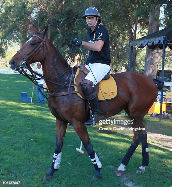 Polo player/model Nacho Figueras attends the 1st Annual Veuve Clicquot Polo Classic Los Angeles at Will Rogers State Historic Park on October 10,...