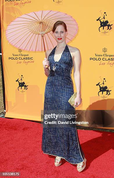 Liz Goldwyn attends the 1st Annual Veuve Clicquot Polo Classic Los Angeles at Will Rogers State Historic Park on October 10, 2010 in Pacific...