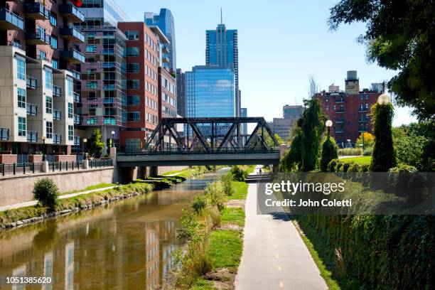 cherry creek, cherry creek railroad bridges, cherry creek trail, denver, colorado - denver stock pictures, royalty-free photos & images