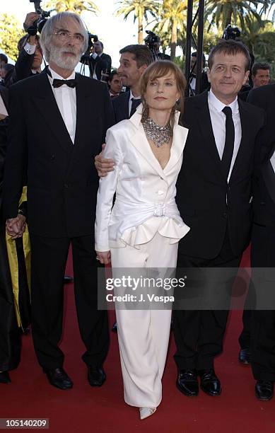 Michael Haneke, Isabelle Huppert, and Patrice Chereau