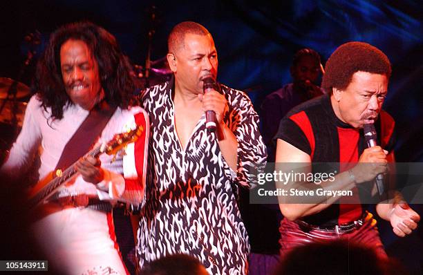 Verdine White, Ralph Johnson and Maurice White of Earth Wind & Fire.