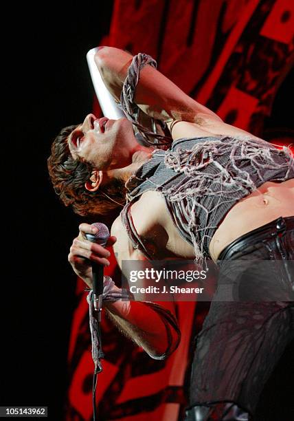 Perry Farrell of Jane's Addiction during Lollapalooza 2003 Tour Opening Night - Indianapolis at Verizon Wireless Music Center in Indianapolis,...