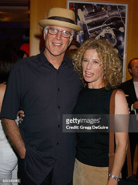 Ted Danson & Nancy Travis of "Becker" during 2003 TCA Summer Press Tour - CBS Party in Hollywood, California, United States.