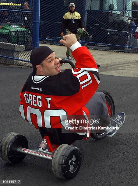 Greg T on Big Wheel 4 during Z100's Zootopia 2003 - Backstage at Giants Stadium in East Rutherford, New Jersey, United States.