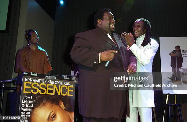 Bruce Bruce and Jonathan Slocumb during 2003 Essence Awards - "Keeping it Clean" Open Mic Comedy Competition Presented by Essence Communications...