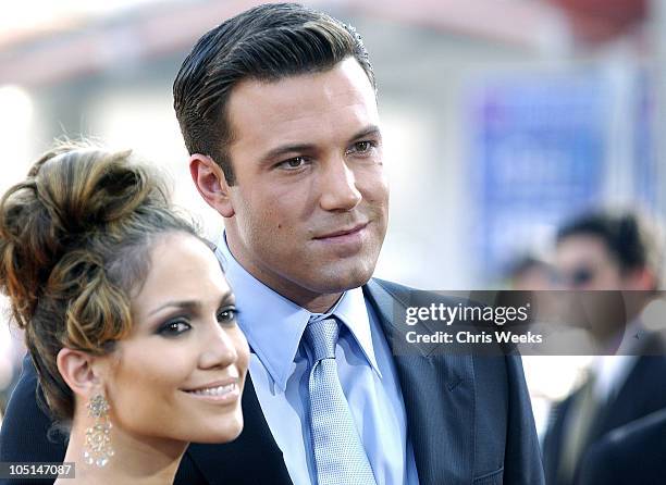 Jennifer Lopez & Ben Affleck during "Gigli" California Premiere at Mann National in Westwood, California, United States.