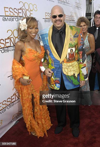 Donna Richardson and Tom Joyner. During 2003 Essence Awards - Red Carpet at Kodak Theatre in Hollywood, California, United States.