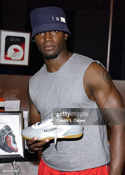 Taye Diggs with Baliston shoes during Backstage Creations' Celebrity Gift Retreat for 2003 Essence Awards at Kodak Theatre in Hollywood, California,...