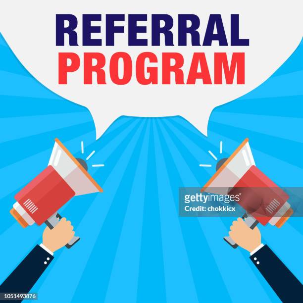 referral program - referral marketing stock illustrations