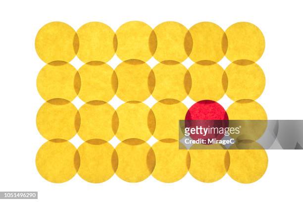 interlocked back lit paper - odd one out obscure stock pictures, royalty-free photos & images