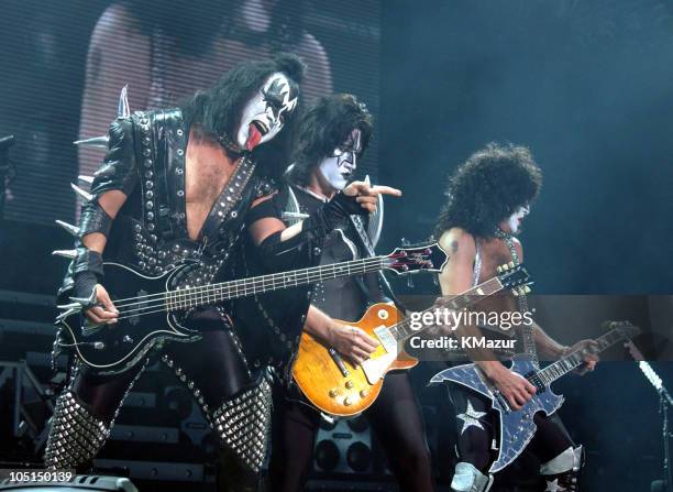 Gene Simmons, Tommy Thayer and Paul Stanley of KISS