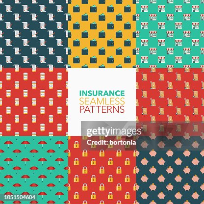 Insurance Pattern Insurance Seamless Pattern Set High-Res Vector Graphic - Getty Images