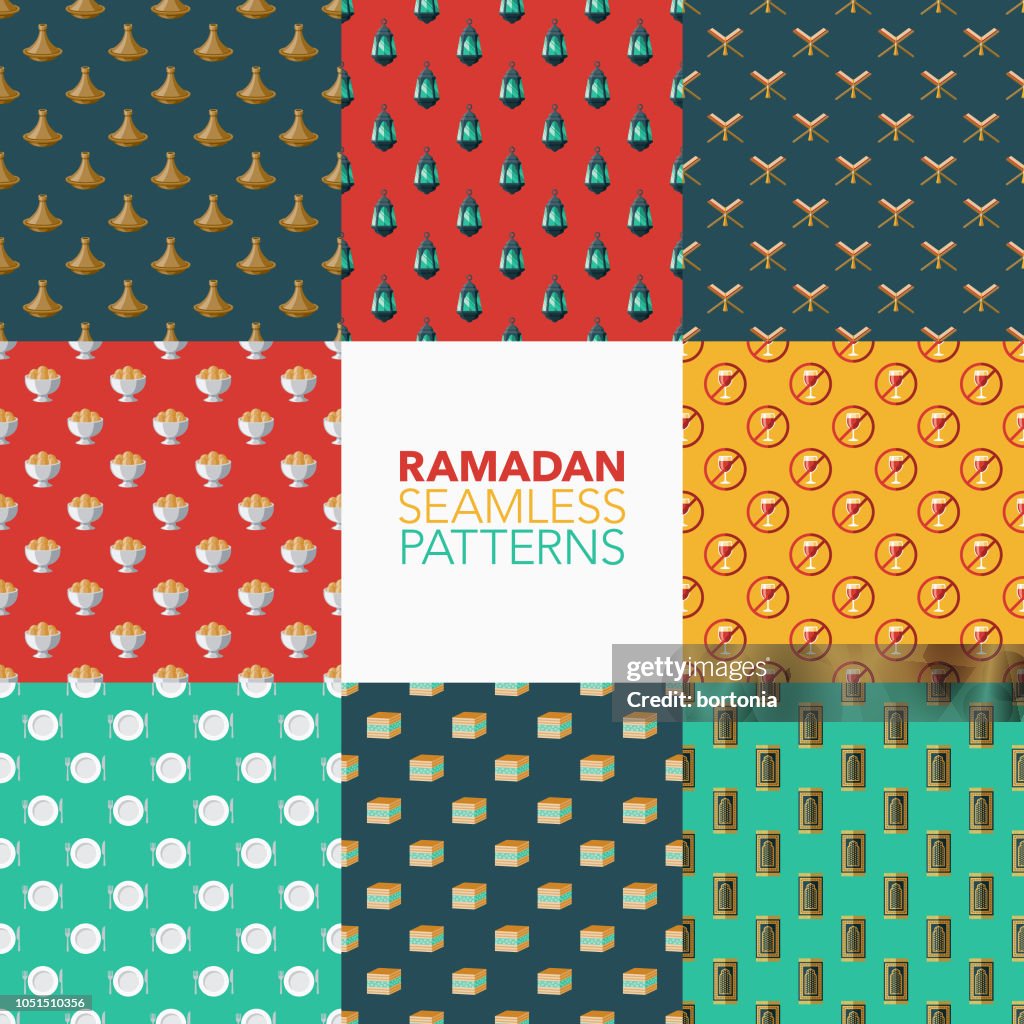 Ramadan Seamless Pattern Set