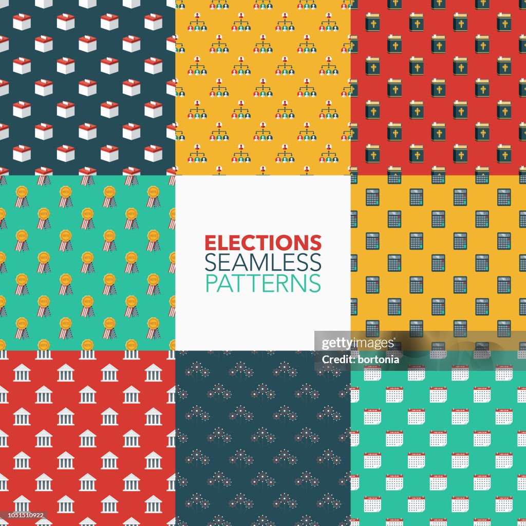 Elections Seamless Pattern Set High-Res Vector Graphic - Getty Images