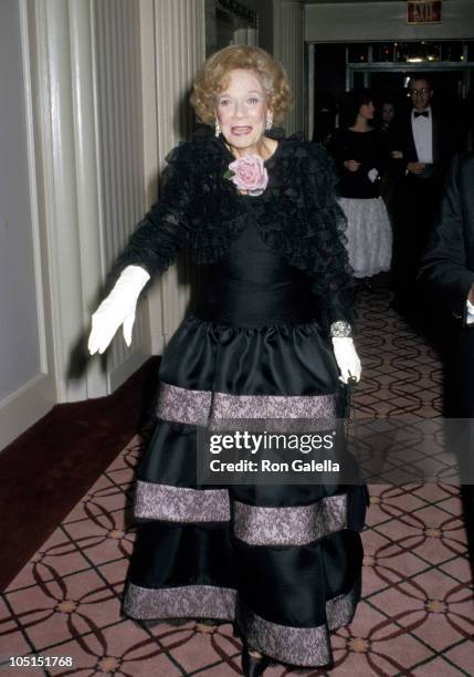 Brooke Astor during 1987 Annual New York Hospital Gala Benefit at Waldorf Astoria in New York City, New York, United States.