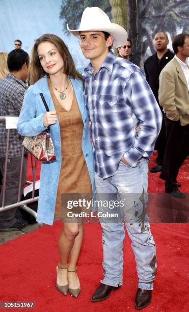 Kimberly Williams and Brad Paisley during "Open Range" Premiere - Red Carpet at Arclight Cinerama Dome in Los Angeles, California, United States.