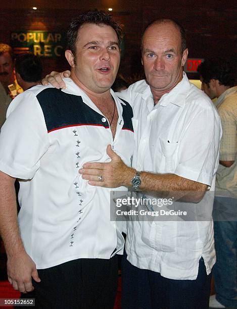 Jeremy Ratchford & John Finn of "Cold Case" during 2003 TCA Summer Press Tour - CBS Party in Hollywood, California, United States.