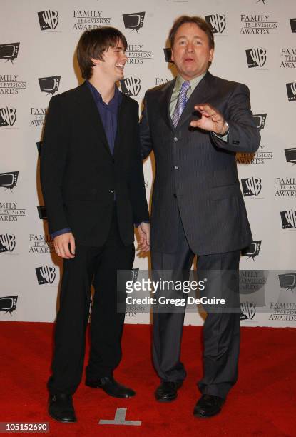 Jason Ritter & dad John Ritter during "5th Annual Family Television Awards" at Beverly Hilton Hotel in Beverly Hills, California, United States.