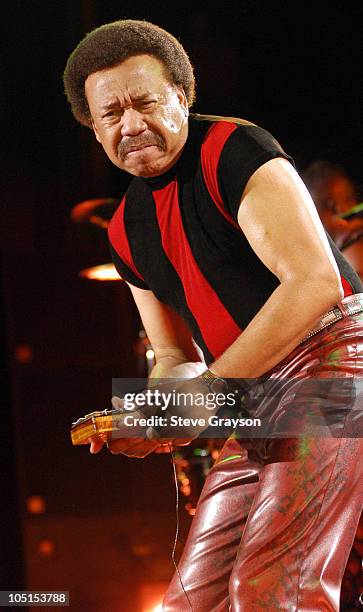 Maurice White of Earth Wind & Fire. During Earth Wind & Fire In Concert At The Greek Theater at The Greek Theater in Los Angeles, California, United...