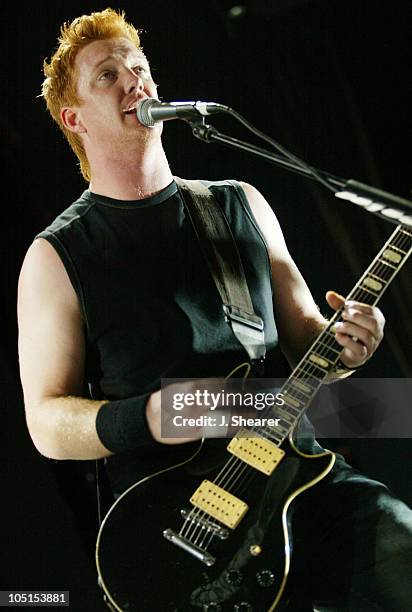 Josh Homme of Queens of the Stone Age during Lollapalooza 2003 Tour Opening Night - Indianapolis at Verizon Wireless Music Center in Indianapolis,...