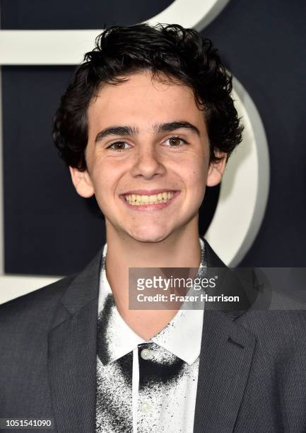 Jack Dylan Grazer attends the Amazon Studios of Angeles premiere of "Beautiful Boy" at Samuel Goldwyn Theater on October 08, 2018 in Beverly Hills,...