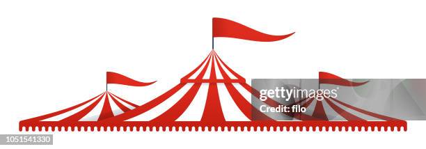 illustrazioni stock, clip art, cartoni animati e icone di tendenza di tenda da circo big top - marquee