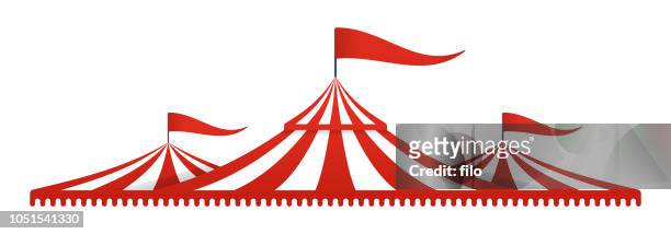 circus tent big top - traditional festival stock illustrations