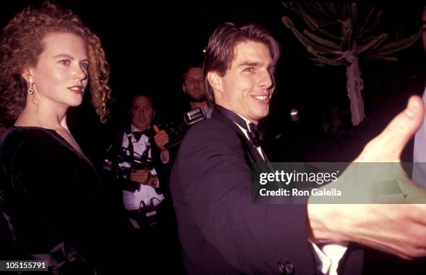 Nicole Kidman and Tom Cruise during 63rd Annual Academy Awards - After Party at Spago's Hosted by Swifty Lazar at Spagos in West Hollywood,...