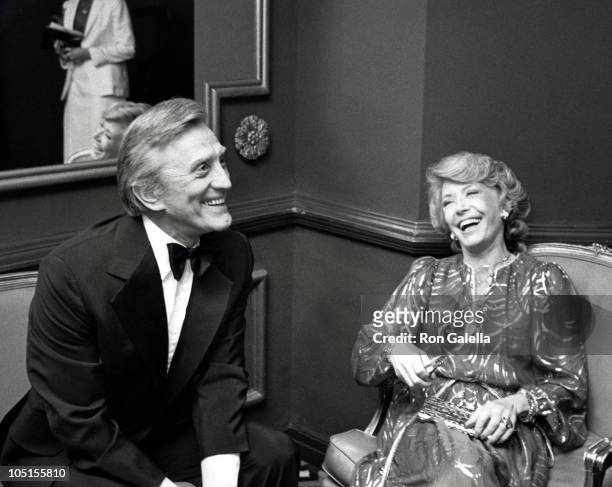 Kirk Douglas and wife Anne Douglas during Friars' Club Salute to Johnny Carson as "Entertainer of the Year" 1979 at The Waldorf-Astoria Hotel in New...