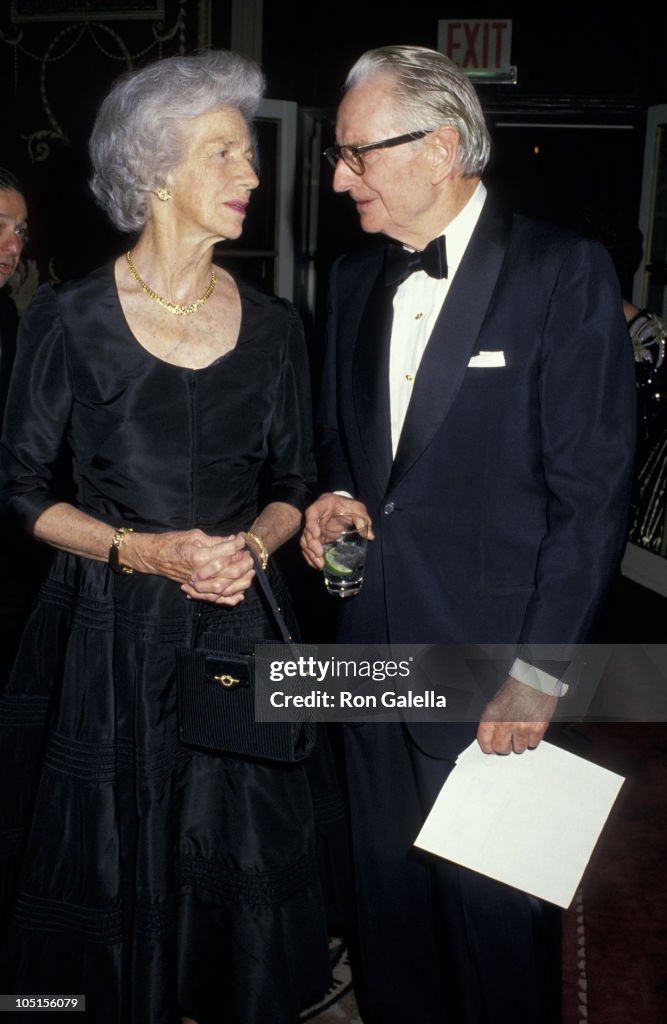 Laura Rockefeller Rudd Laurance Rockefeller and wife during 1987 ICD Awards at The Waldorf ...