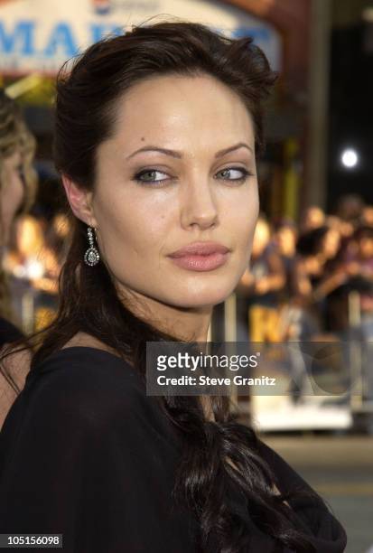 Angelina Jolie during World Premiere of "Lara Croft - Tomb Raider: The Cradle Of Life" at Mann's Chinese Theatre in Hollywood, California, United...