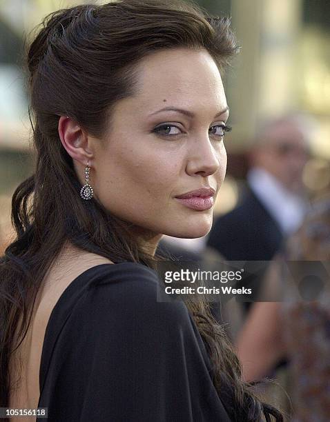 Angelina Jolie during "Lara Croft Tomb Raider: The Cradle of Life" World Premiere at Grauman's Chinese Theatre in Hollywood, California, United...