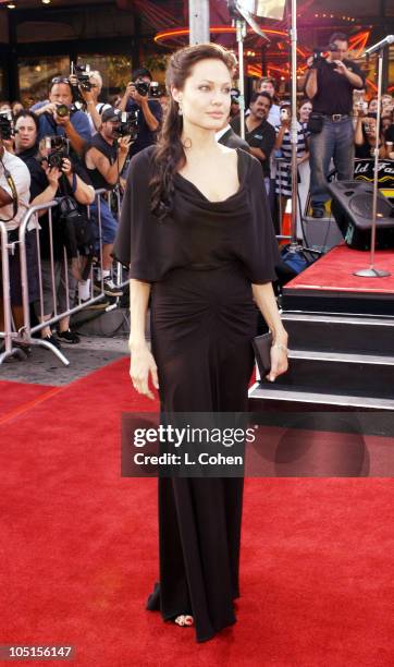 Angelina Jolie during World Premiere of "Lara Croft Tomb Raider: The Cradle of Life" - Red Carpet at Chinese Theatre in Hollywood, California, United...