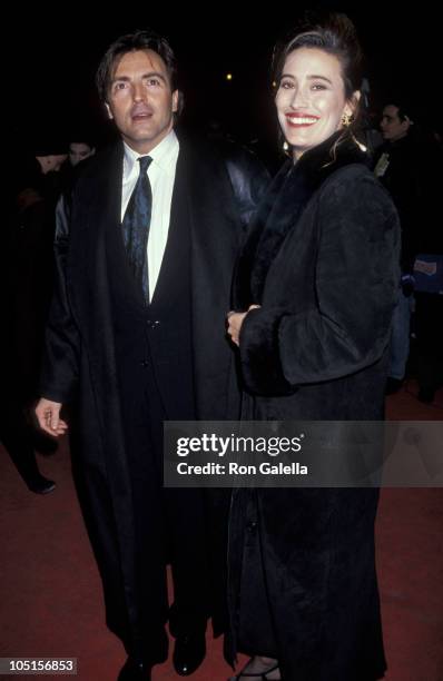 Armand Assante and wife Karen Assante during "The Mambo Kings" New York Premiere - February 12, 1992 at Ziegfield Theatre in New York City, New York,...