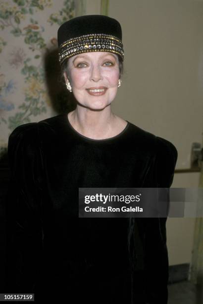 Loretta Young during Reception For Jimmy Stewart Relay - January 8, 1987 at The Beverly Wilshire Hotel in Beverly Hills, California, United States.