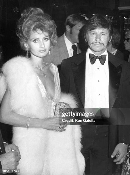 Jill Ireland and Charles Bronson during AFI Salute to John Ford United States.