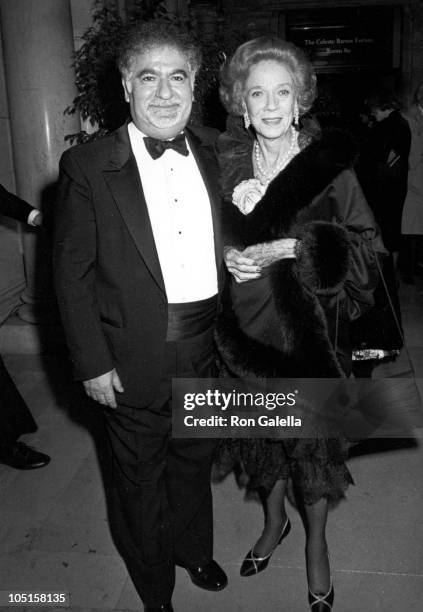 Dr. Vartan Gregorian and Brooke Astor during 1987 Literary Lion Awards at New York Public Library in New York City, New York, United States.