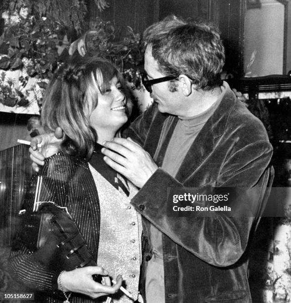 Peter O'Toolee & Mrs. Peter Perkins during Peter O'Toole Sighting at Chez Eux Restaurant at Chez Eux in Paris, France.