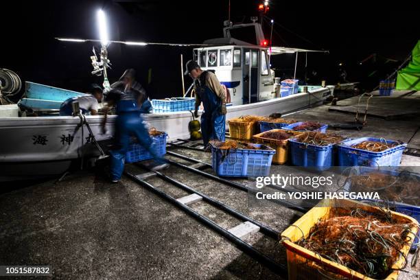 fishermen in a middle of summer night. - fishing harbor stock pictures, royalty-free photos & images