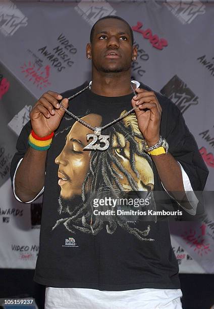 Lebron James during 2003 MTV Video Music Awards - Arrivals at Radio City Music Hall in New York City, New York, United States.