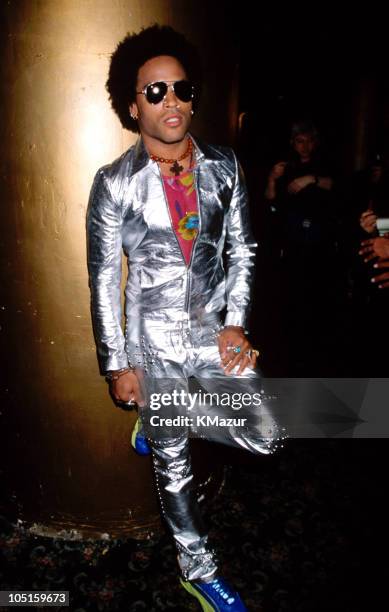 Lenny Kravitz during Tommy Hilfiger Fall 1999 Fashion Show - Front Row and Backstage at Roseland in New York City, New York, United States.