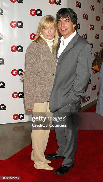 Paula Harwood and Peter Gallagher during GQ Celebrates September Debut Issue Under New Editor and Chief Jim Nelson at Hudson Studios in New York, New...